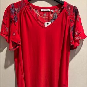 Notations NWT short sleeve blouse
